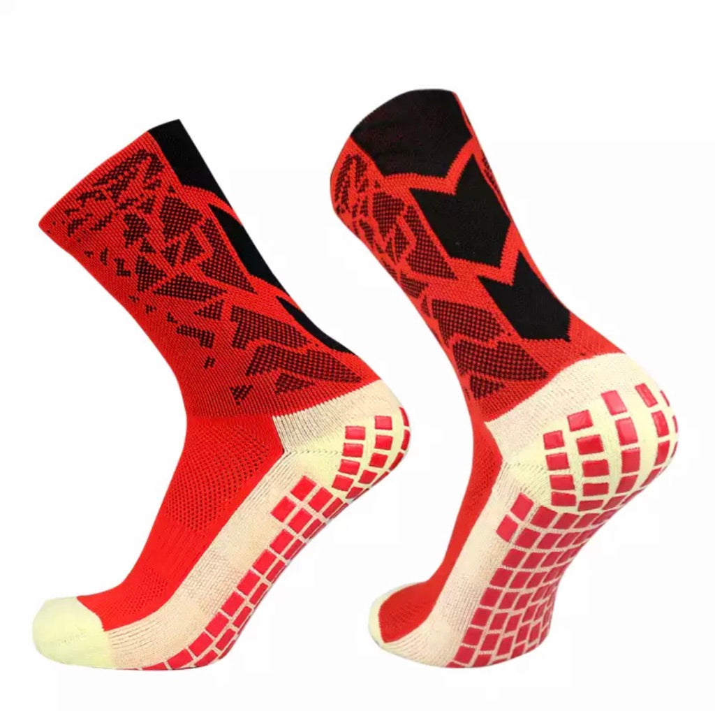 CALCETINES GRIP�� PROFESIONAL ROJO/NEGRO