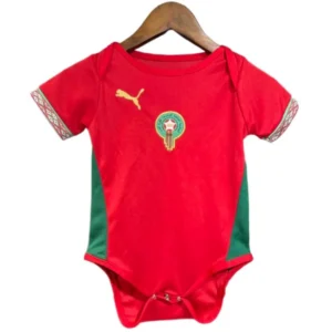 Marocco Bambini Maglia 2026 Casa Rosso - Marocco Bambini Economica | itmagliettecalcio